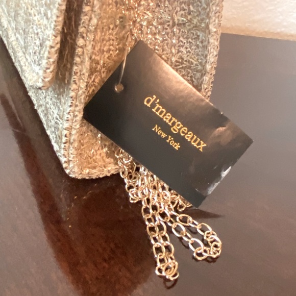 Fabulous D’margeaux New York Crossbody/Tote Gold Convertible Bamboo handles NWT - Picture 11 of 16